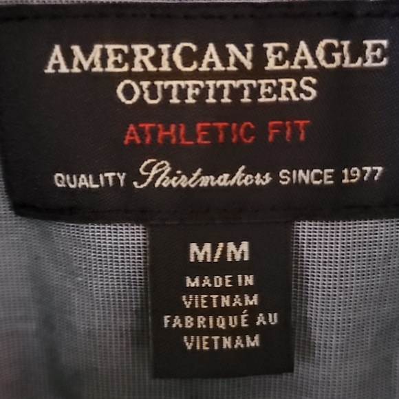 American Eagle Buttondown shirt Sz M Athletic Fit - Picture 5 of 6